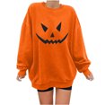 thumbnail image 1 of Sudadera de manga larga informal con cuello redondo y estampado de Halloween para mujer Fridja  hj2812, 1 of 7