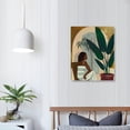 thumbnail image 4 of PRATYUS Black Woman Wall Art, Modern Black Girl Poster, African Woman Art, Bathroom Wall Decor, African American Art, Boho Wall Art, Black Woman Prints, Female Portrait Poster, Framed Canvas Art, 4 of 5