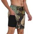 thumbnail image 2 of Rateoe Surreal Floral Mindscape Pattern Men’s Swim Shorts with Compression Liner – Double-Layered Quick-Dry Swimwear, Comfortable & Stretchy Beach Shorts-XX-Large, 2 of 6