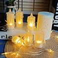 thumbnail image 1 of Vela LED de cristal con luz para cumpleaños, boda, fiesta, té, decoración del hogar (B), 1 of 9