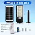 thumbnail image 4 of Solar Street Lights Outdoor, Waterproof Dusk to Dawn LED Commercial Parking Lot Lights with Motion Sensor for Patio Garage Yard, 4 of 6
