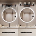 thumbnail image 5 of 27" Rustic 4-Light Vanity Light, Industrial Bathroom Wall Sconce with Glass Shades and Wood Accent, Modern Farmhouse Lighting Fixture (No Bulbs), 5 of 6