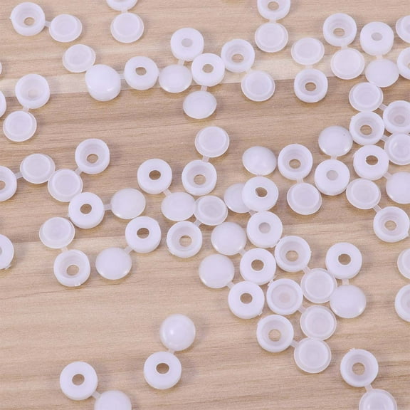 PBPBOX 50Pcs White Plastic Screw Cap Covers for Rustproof Protection and Corrugated Roofing