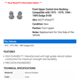 thumbnail image 2 of Front Upper Control Arm Bushing - Compatible with 1975 - 1979, 1984 - 1989 Dodge D100 1976 1977 1978 1985 1986 1987 1988, 2 of 2