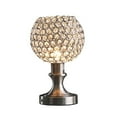 thumbnail image 2 of Acrylic Bead Globe Table lamp with Metal Base, Silver- Saltoro Sherpi, 2 of 5