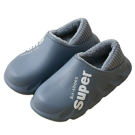 

QWZNDZGR Men S Slippers Home Plush Slipper Female Winter Warm Slippers Women Thick Bottom Waterproof Shoes Men Indoor Non-Slip Footwear