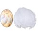 thumbnail image 2 of Inteprter Paquete de 100 hermosas plumas sueltas de satén de pollo para manualidades y bodas Kits de decoración para fiestas Blanco 5-10cm, 2 of 6
