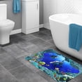 thumbnail image 3 of Bath Rugs Set Dolphin Pattern Flannel Water Absorbent Non-Slip 2 Pcs Bathroom Mats Home Decor, 3 of 5
