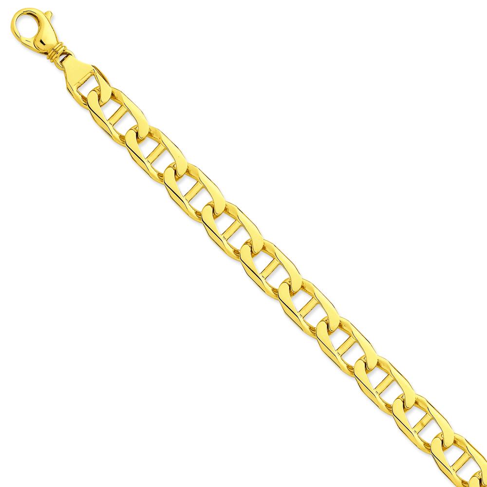 14K Gold Anchor Chain Bracelet 8 