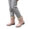thumbnail image 4 of OKBOP Waterproof and Warm rain boots for women waterproof Winter Pull-On Ankle-High Waterproof Flat Heel, 4 of 5