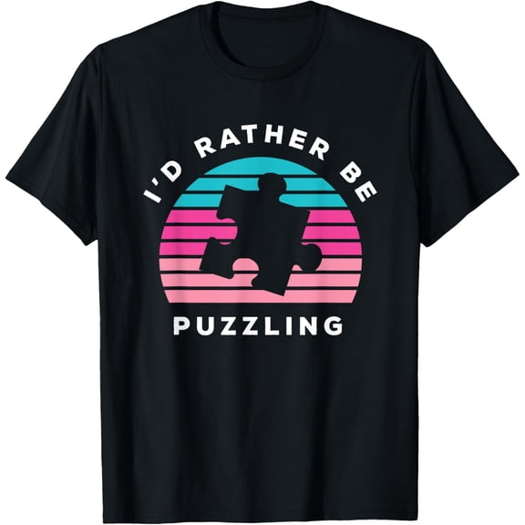 I'd Rather Be Puzzling | Jigsaw Puzzle T-Shirt