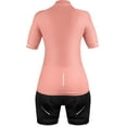 thumbnail image 2 of Zol Cycling  Women Breathable Race Fit Jersey With Bib (Small, Peach), 2 of 2