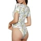 thumbnail image 2 of Balery Floral Body de cuello redondo de manga corta para mujer Tops de manga corta Tops básicos-Medium, 2 of 7