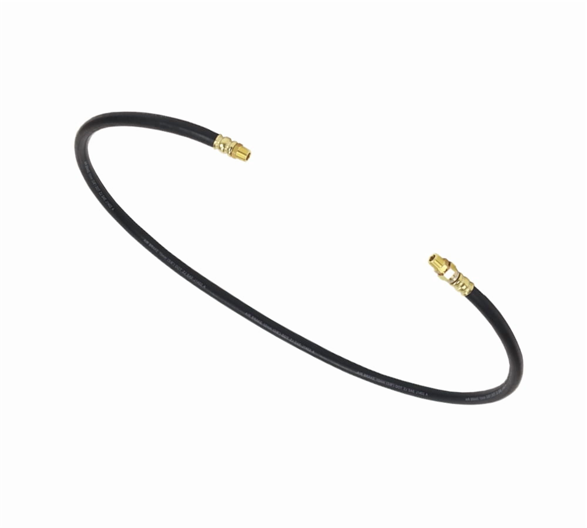 Air Brake Hose Assembly 60" x 3/8"-18 for Semi Trucks | 3/8" ID 3/8" NPT 225 PSI 1 Fixed 1 Swivel DOT FMVSS106 SAE J1402 | Replaces 16660 1616066 146060 1690328C 21118 453260 E858060
