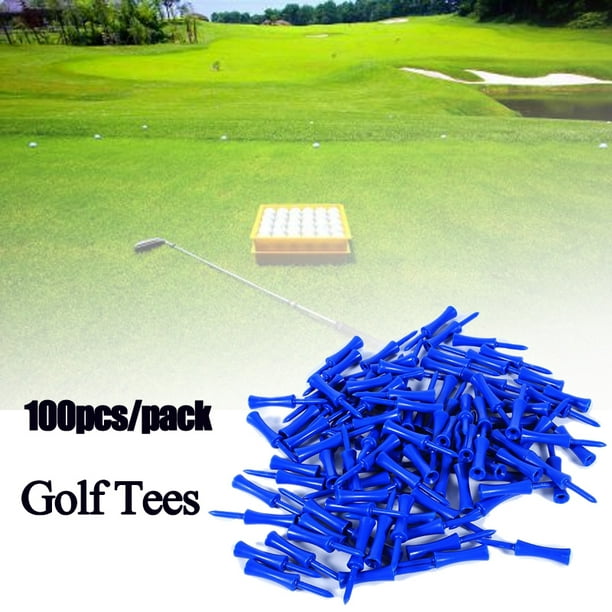 WALFRONT 100pcs Plastic Blue 68mm Golf Tees Step Down Golf Accessory