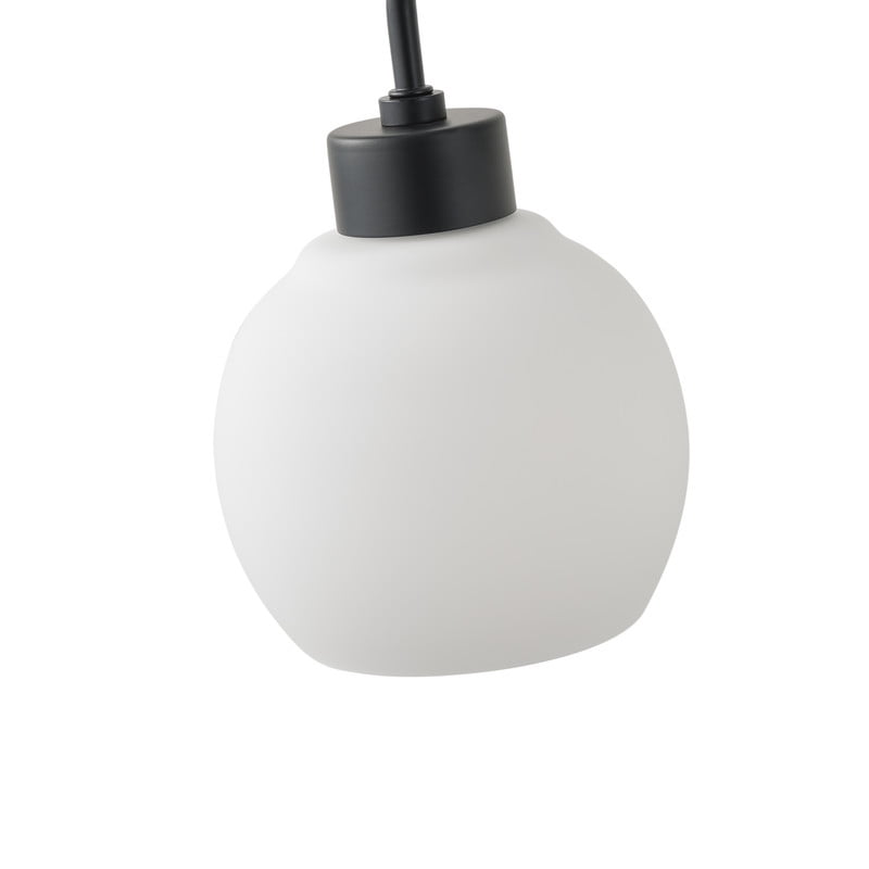 3-Light Black Vanity Light with Frosted Glass Shades, Stylish Bathroom Wall Sconce for Over Mirror, Bedroom (24.6 IN)
