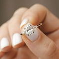 thumbnail image 2 of solitaire jewels 1.75CT Oval Moissanite 7 Stone Engagement Ring For Women, 14K Yellow Gold, 2 of 4