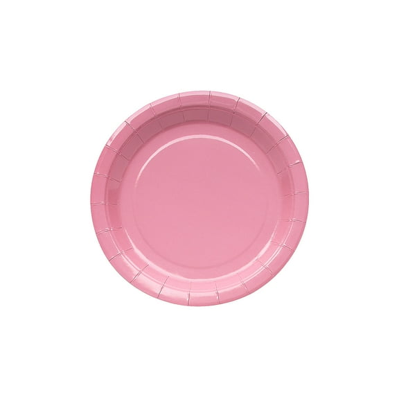 Fun Express Round Paper Dessert Plates Dusty Rose - 24 Ct