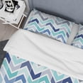thumbnail image 4 of Designart 'Retro dotted blue wave pattern' Vintage Bedding Set - Duvet Cover & Shams, 4 of 4