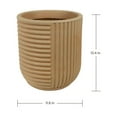 thumbnail image 6 of Ecobo 13.4 inches Eco-Friendly Round Pot Planter, Linhas Indoor/Outdoor use, Durable, Versatile & Lightweight, Designed by Brazilian Artisans, Contemporary All-Weather Design - Orange, 6 of 7