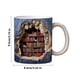 thumbnail image 3 of Tazas de cerámica con diseño de estantería 3D Creatives Space para estudiar con café, regalo para amantes de los libros., 3 of 6