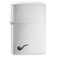 thumbnail image 1 of Pipe Zippo más ligero, cromado cepillado, negro, unisex, adulto, 1 of 7