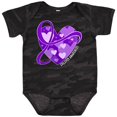 thumbnail image 3 of Inktastic Epilepsy Awareness Purple Ribbon Around Heart Boys or Girls Baby Bodysuit, 3 of 5