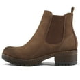 thumbnail image 3 of Bocca Women's Dark Brown Chelsea Boots Chunky Heel Ankle Booties Size 10, 3 of 8