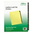 thumbnail image 1 of Preprinted Black Leather Tab Dividers, 12-Tab, Letter | Bundle of 2 Sets, 1 of 2