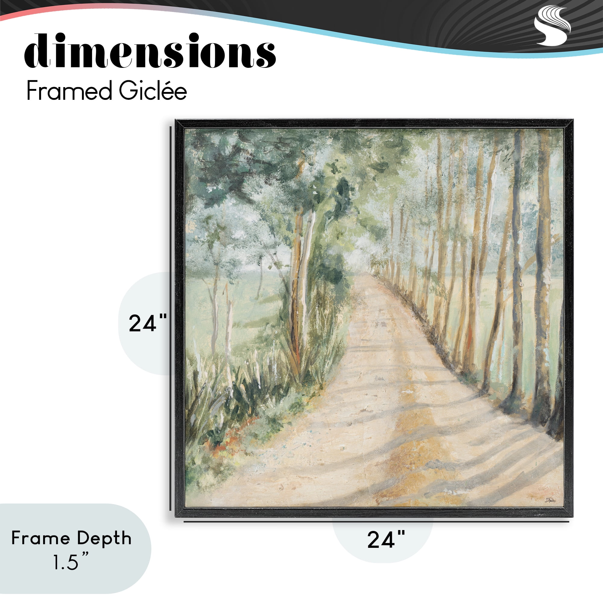 Stupell Industries Camino A Casa Pathway Black Framed Giclee Art, design by Patricia Pinto