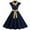 Navy Blue, variant on XFLWAM Women Contrast Peter Collar 1950s Vintage Polka Dot Cocktail Swing Dress 50s Retro Audrey Hepburn Rockabilly Prom Dresses Yellow M