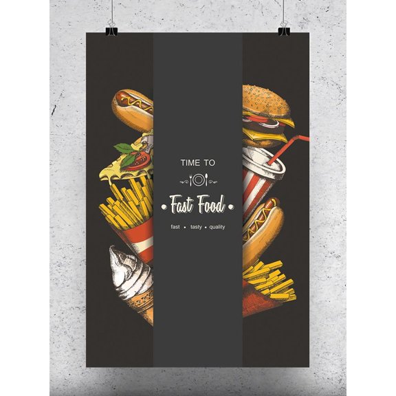 Time To Fast Food Combo Poster -Image by Shutterstock