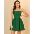 thumbnail image 3 of DARING DIVA Party Mini Strapless Sweetheart Neck Christmas Mini Dress L Green, 3 of 6