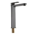 thumbnail image 3 of Matte Grey Single Hole Bathroom Faucet Slate Design 11.7" H Heavy Duty Brass Tap w/Supply Lines| Renovators Supply, 3 of 7