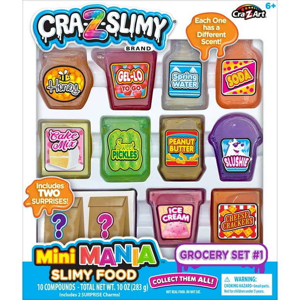 Cra-Z-Slimy: Mini Mania Slimy Food Grocery Set, Ages 6+ - Walmart