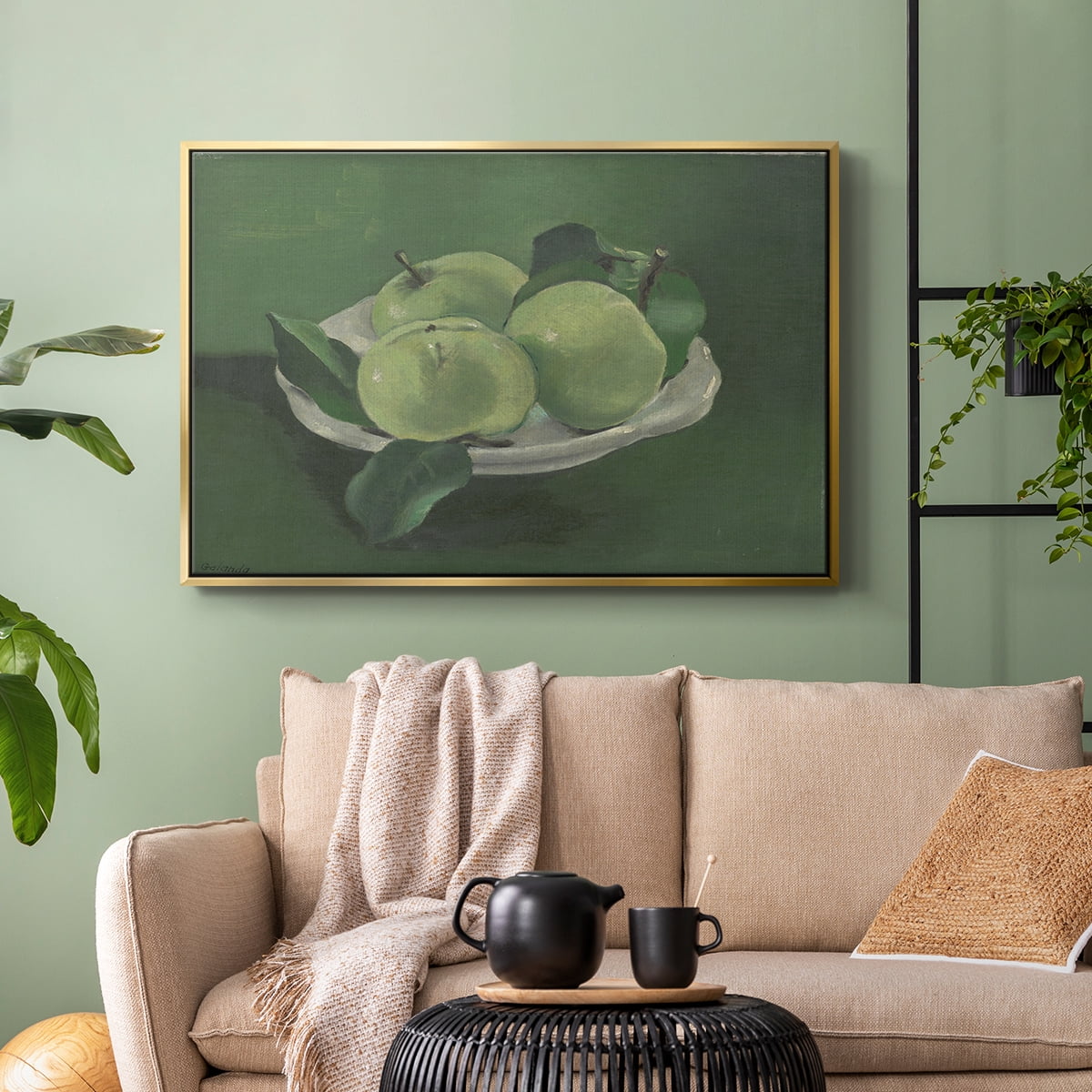 Vintage Botanical Print-LII By Wexford Home Framed in Gold Wood Gallery Wrapped Canvas 25 in. x 37 in.