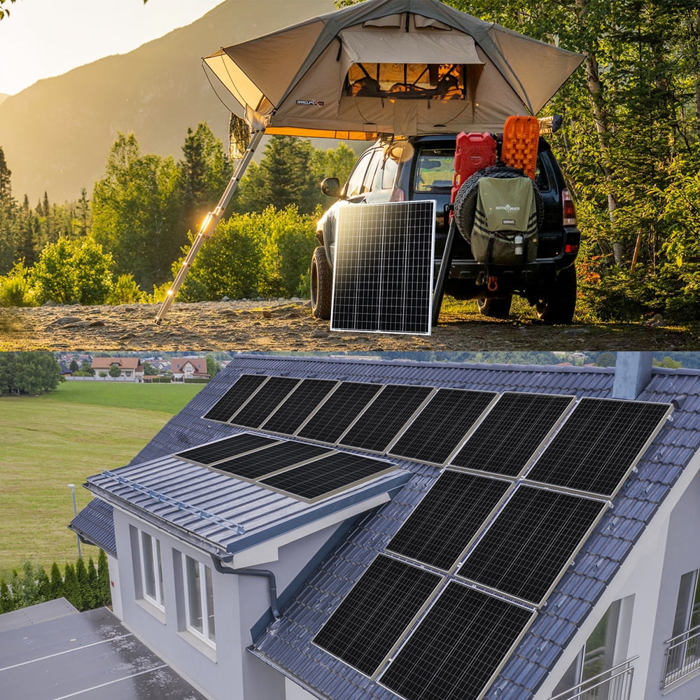 ABLINK Solar Panel 200 Watt 18 Volt, High-Efficiency Monocrystalline PV Module Power Charger for RV Marine Rooftop Farm