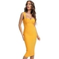 thumbnail image 4 of BEAUKEY Gold Bandage Dresses Spaghetti Club Dress Summer Bodycon Women Evening Maxi Runway Vestidos M, 4 of 6