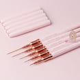 thumbnail image 2 of Kolinsky Sable Finest Premium Nail Art Long Striper Liner Brush with Wooden Handle Acrylic Nails Tool Hot Pink 25mm, 2 of 6
