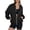 Black, variant on Xijirk Zip Up Sweatshirts for Women No Hood Fall Casual Bomber Jacket Fleece athletic Sweat Jackets with Pockets,Orange,M