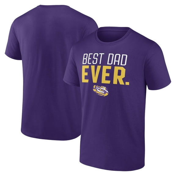 Men's Purple LSU Tigers Best Dad Ever T-Shirt