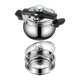 thumbnail image 3 of Olla a presión de 7L con tapa de acero inoxidable para el hogar, ideal para cocinas de inducción, cocinas, comedores y camping. Con vaporizador, 3 of 8