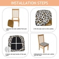 thumbnail image 4 of Black and Yellow Of Leopard Print Seat Covers for Dining Room Chairs Set Of 4,Stretch Printed Washable Chair Seat Cover with Elastic Ties and Button,Removable Waterproof Couch Cushion Covers, 4 of 6