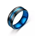 thumbnail image 3 of 8mm Stainless Steel Ring Man's Band Silver/Gold/Black/Blue/Multi-color Size 6-13, 3 of 5