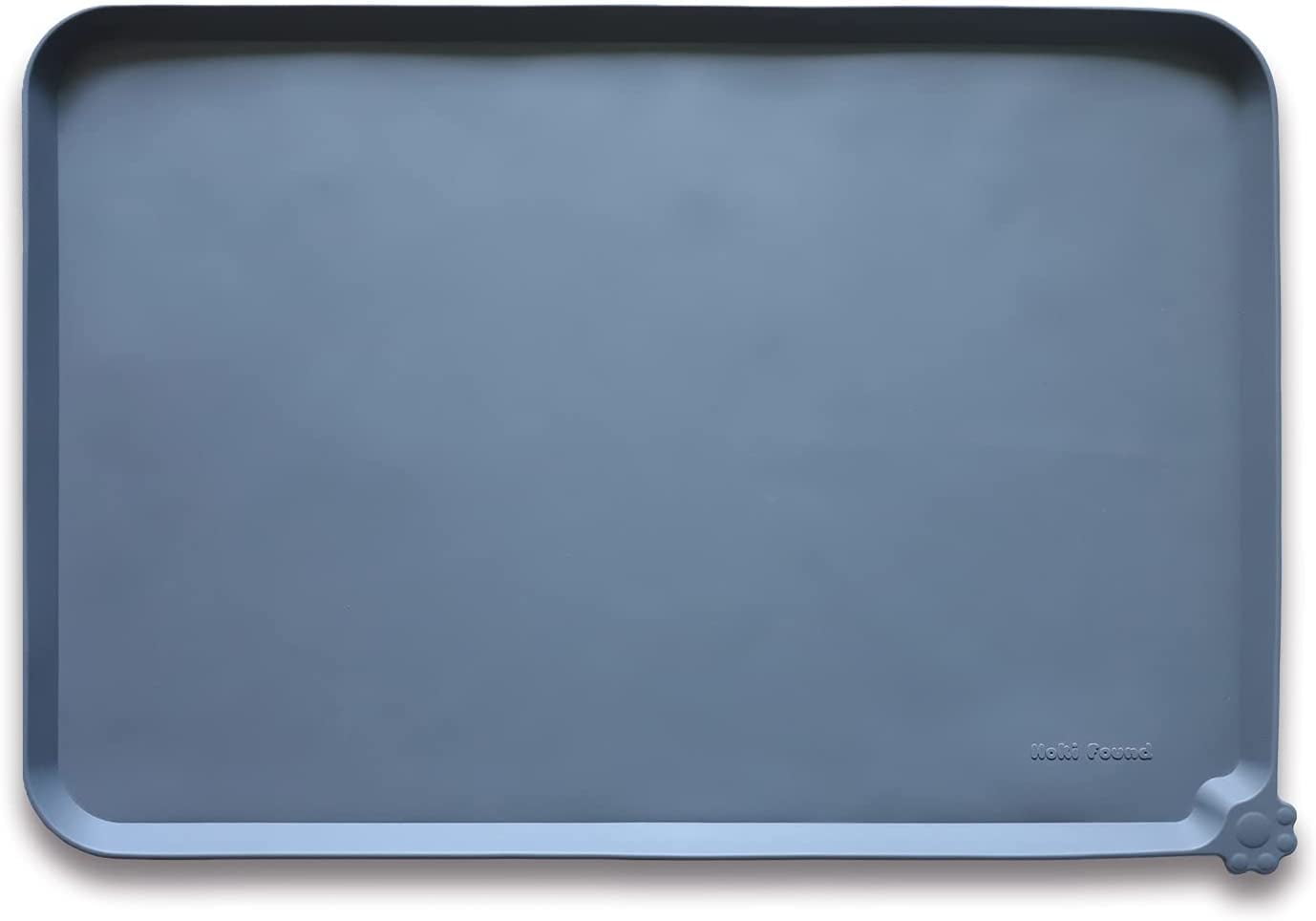 L Silicone Pet Food Mats Tray Non Slip Pet Dog Cat Bowl Mats Placemat