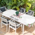 thumbnail image 2 of Happy Easter Table Cloths for 8 Foot Rectangle Tables, Spring Watercolor Bunny Flower Leaf Plant Patio Waterproof Elastic Fitted Tablecloths, Washable Rectangular Table Cover for Camping, 2 of 8