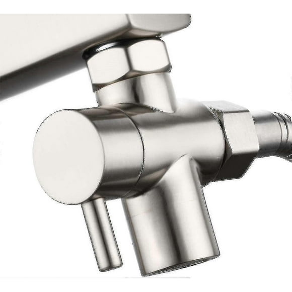Brass Sink Valve Diverter Faucet Splitter, Faucet Adapter 3 Way Faucet Diverter Valve, Chrome