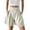 White, variant on Zynviq Casual Shorts for Women Wide Leg Pleated Loose Fit Solid Dress Shorts Shorts for Women L
