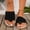 Black, variant on Womens Casual Cross Strap Platform Flip Flops, Breathable Open Toe Slip On Sandals, Lightweight Non-Slip Summer Slides Army Green 5.5(36)