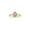 Pink Ice, variant on Rings for Women 14K Gold Plated Silver Ring Halo of Diamonds Birthstone Ring 6X4MM Pear Shape Tear Drop Gemstone Pink Ice Jewelry for Women Size 7